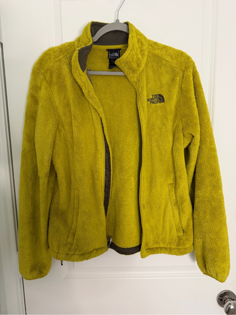 The North Face Women’s Lime Green Teddy Fleece Jacket